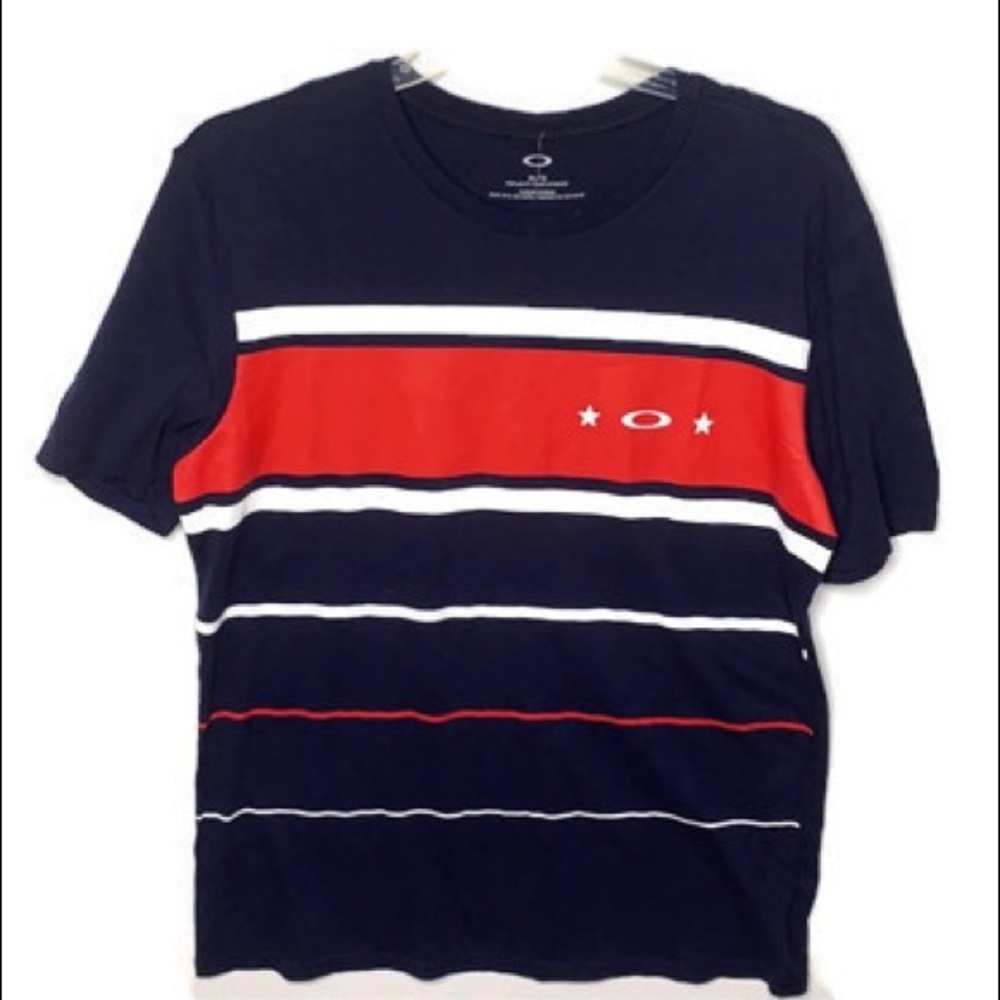 Oakley USA Stripes XL Mens shirt short sleeve